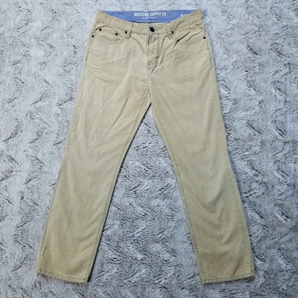 Mossimo Supply co Jeans Mens Size 32x30 Yellow Corduroys Slim Straight Etroit‎